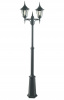 Gothic Double Head Garden Lamp Post with telescopic column