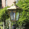 Large Antique Brass Gothic Lamp Post Top