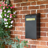 Large "Redhill" Black Newspaper Box With Brass Plaque