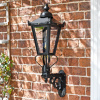 Porch entrance outdoor wall mounted lantern finished in black