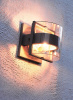 Unique Modern Wall Light with Clear Curved Lens