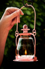 Baby Pink Garden Candle Lantern