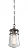 Seeded Glass Industrial Hanging Chain Lantern