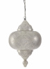 Silver Moroccan Style Etched "Matki" Hanging Pendant Light
