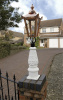 Splashed White & Copper Mini Victorian Lamp post set