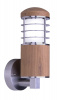 Natural Wood and Stainless Steel Modern Wall Light
