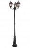Traditional Black Triple Headed Victorian Style Garden Lamp Post