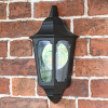 "Belthorn" Flush Black Traditional Wall Lantern
