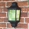 Black Classical Flush Exterior Porch Wall Lantern