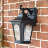 Victorian Wall Lantern With Textured Glass