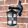 Black Scroll Design Traditional Top Fix Wall Lantern