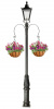 Victorian flower basket pole
