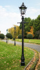 Black Victorian Hexagon Garden Lamp Post