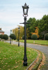 Victorian Medium Lamp Standard On Lawn Edge