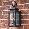Wrought Iron Wall Lantern with Flush Fitting Wall Bracket