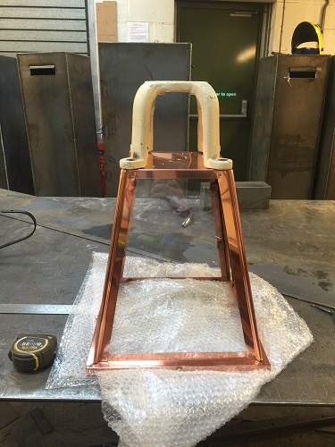 Cast Iron Collar fitted to new copper lantern